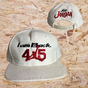 Vintage Air Jordan 45 I Am Back Snapback Hat Michael Jordan 90s Throwback